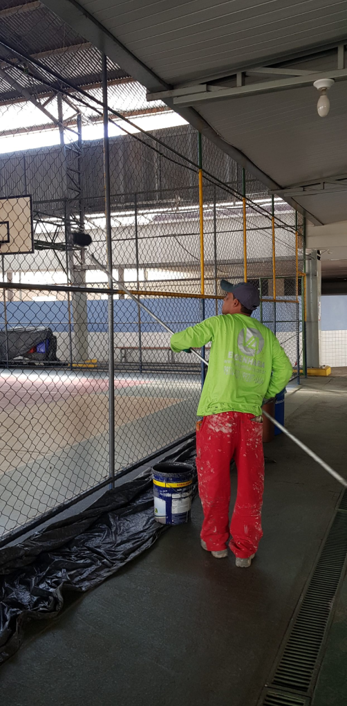 Pintura Escola Construtora V4 Engenharia Brasília DF