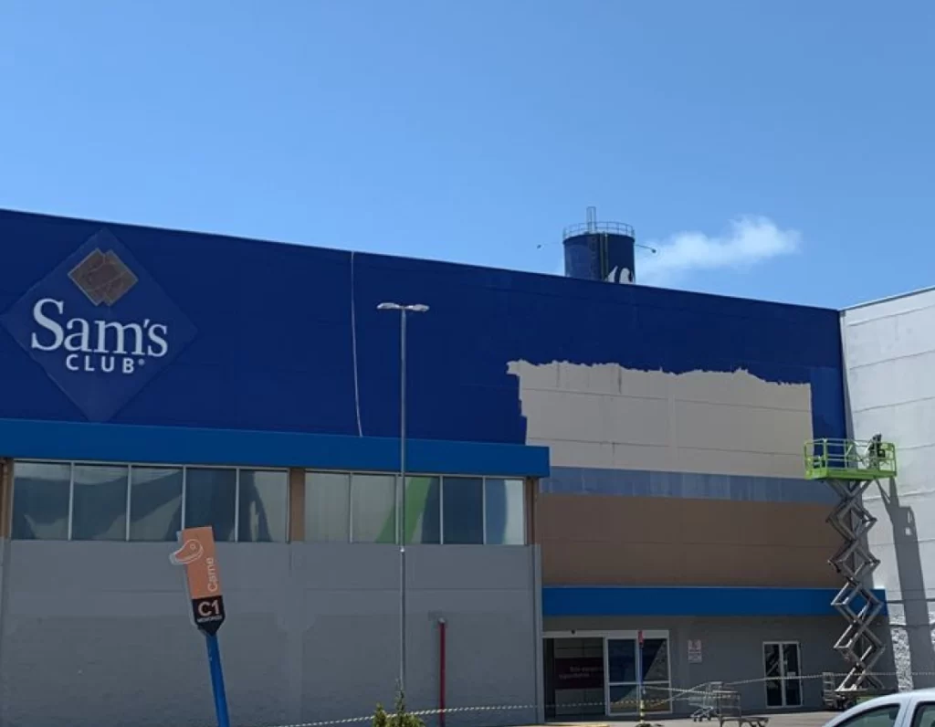 Pintura Fachada Sam's Club Construtora V4 Engenharia Brasília DF